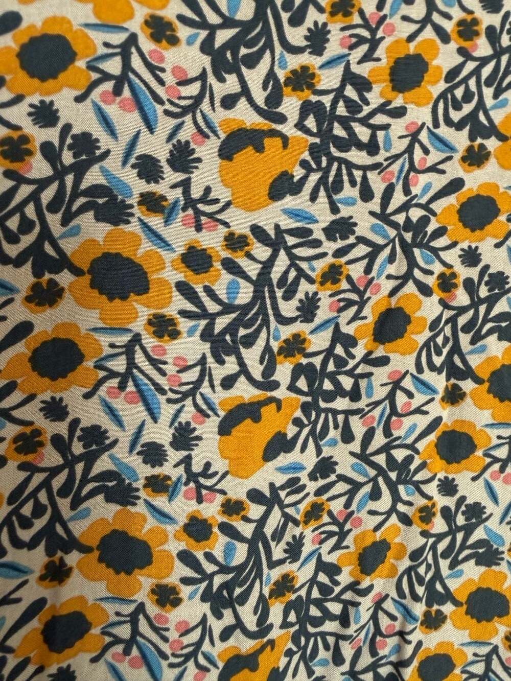 Natural Life Floral Collared Shirt Dress Tiered Midi Size Large - Picture 9 of 9